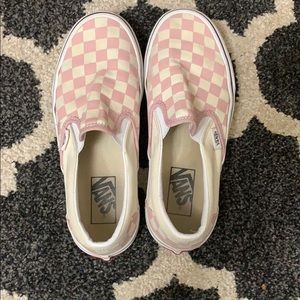 slip on checkered vans women’s size 6.5